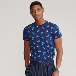 Polo Ralph Lauren Men’s Classic Fit Tropical-Print T-Shirt Large